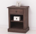 Nightstand with 1 drawer and open shelves