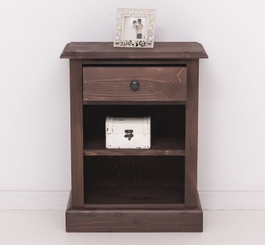 Nightstand with 1 drawer and open shelves