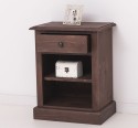 Nightstand with 1 drawer and open shelves