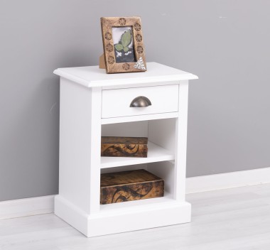 Nightstand with 1 drawer and open shelves