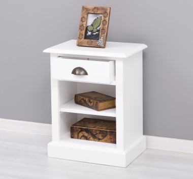 Nightstand with 1 drawer and open shelves