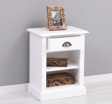 Nightstand with 1 drawer and open shelves