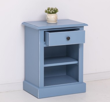 Nightstand with 1 drawer and open shelves