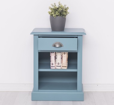 Nightstand with 1 drawer and open shelves