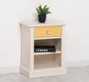 Nightstand with 1 drawer and open shelves