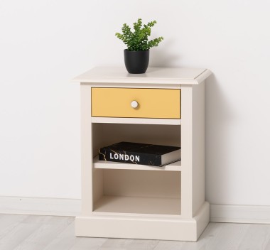 Nightstand with 1 drawer and open shelves