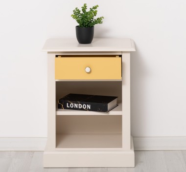 Nightstand with 1 drawer and open shelves