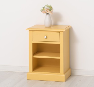 Nightstand with 1 drawer and open shelves