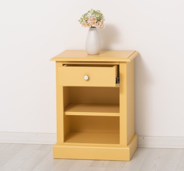 Nightstand with 1 drawer and open shelves