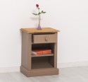 Nightstand with 1 drawer and open shelves