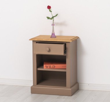 Nightstand with 1 drawer and open shelves