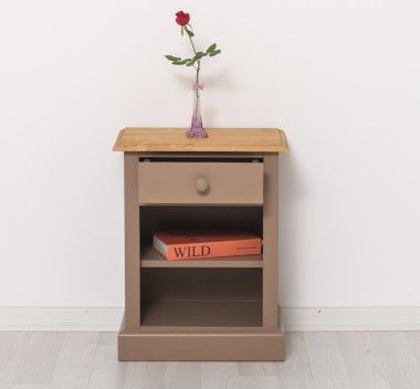 Nightstand with 1 drawer and open shelves