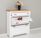 Pure shoe storage sideboard, oak top, drawer on metal rails - Color Top_P089 - Color Corp_P004 - DOUBLE COLORED