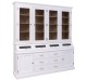 Large sideboard with 2 doors, 6 drawers, 4 compartments with BAS glass door + 4 SUP glass doors