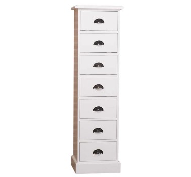 Narrow chest of drawers with 7 drawers