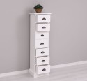 Narrow chest of drawers with 7 drawers