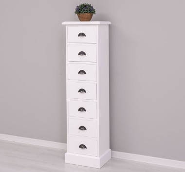 Narrow chest of drawers with 7 drawers