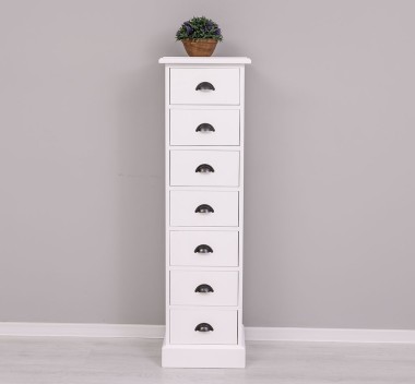 Narrow chest of drawers with 7 drawers