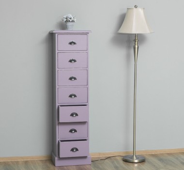 Narrow chest of drawers with 7 drawers