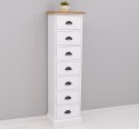 Narrow chest of drawers with 7 drawers