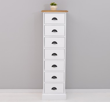 Narrow chest of drawers with 7 drawers