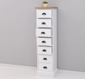 Narrow chest of drawers with 7 drawers