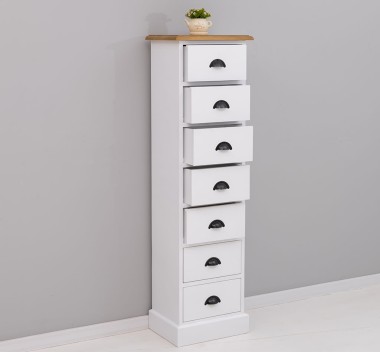 Narrow chest of drawers with 7 drawers