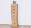 Narrow chest of drawers with 7 drawers