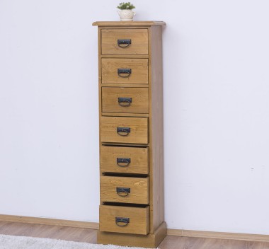 Narrow chest of drawers with 7 drawers