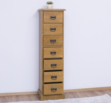 Narrow chest of drawers with 7 drawers