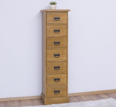 Narrow chest of drawers with 7 drawers