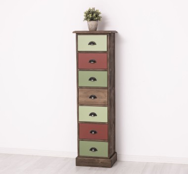 Narrow chest of drawers with 7 drawers