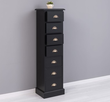 Narrow chest of drawers with 7 drawers