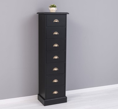 Narrow chest of drawers with 7 drawers