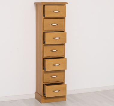 Narrow chest of drawers with 7 drawers