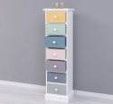 Narrow chest of drawers with 7 drawers - Color Corp_P004 - Color Drawers_Multicolor - MULTICOLOR