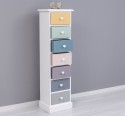 Narrow chest of drawers with 7 drawers - Color Corp_P004 - Color Drawers_Multicolor - MULTICOLOR