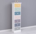 Narrow chest of drawers with 7 drawers - Color Corp_P004 - Color Drawers_Multicolor - MULTICOLOR