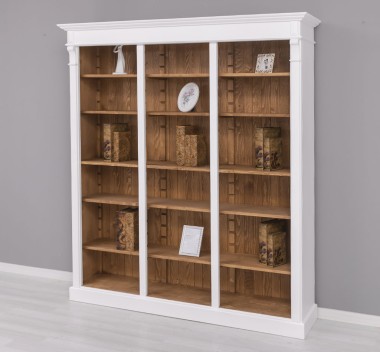 Triple Bookcase, Directoire Collection - Color Ext._P004 / Color Int._P001 - DOUBLE COLORED