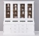 Large sideboard with 2 doors, 6 drawers, 4 compartments with BAS glass door + 4 SUP glass doors - Color Ext._P004 / Color Int._P