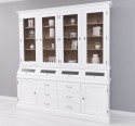 Large sideboard with 2 doors, 6 drawers, 4 compartments with BAS glass door + 4 SUP glass doors - Color Ext._P004 / Color Int._P