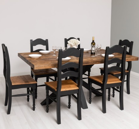 Dining table with central...