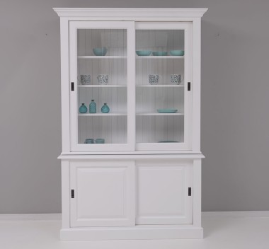 Kitchen display case with 2 sliding doors BAS + 2 sliding glass doors SUP