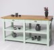 Large kitchen island with 4 drawers