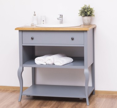 Small bathroom cabinet with curved legs - the sink is not included in the price