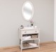 Small bathroom cabinet with curved legs - the sink is not included in the price