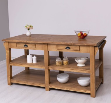 Large kitchen island with 4 drawers