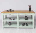 Large kitchen island with 4 drawers