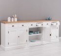 Buffet with 6 doors and 6 drawers, oak top, BAS