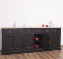 Buffet with 6 doors and 6 drawers, oak top, BAS